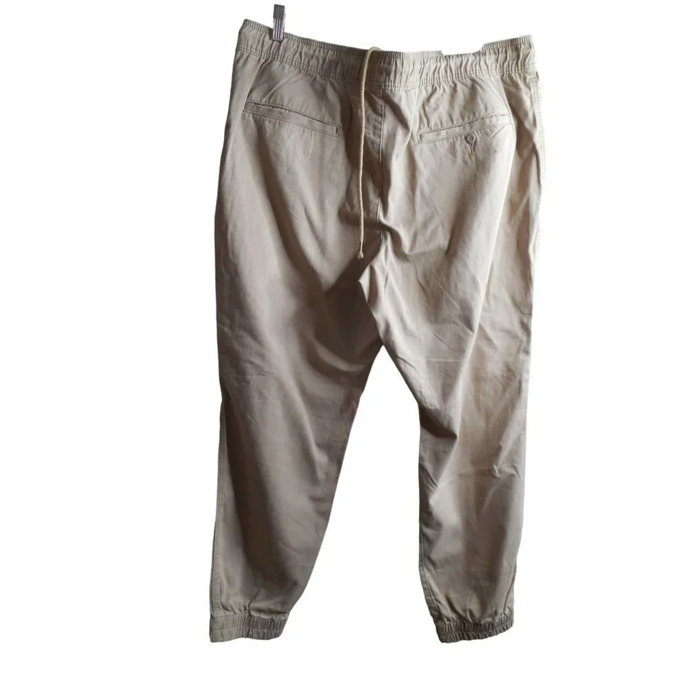 NWT American Rag Jogger Pant XL tan elastic waist leg 100% cotton pants - Picture 7 of 7